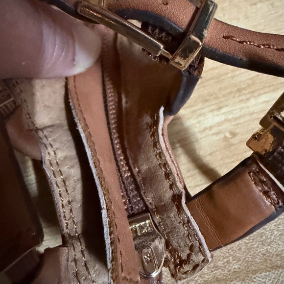 Vince Camuto Erendira Gladiator Sandals 7.5 Cognac Leather Boho Festival - Picture 12 of 14